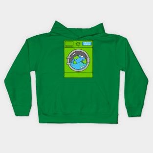 Greenwash Washing Machine Environment Earth Day Sarcasm Funny Kids Hoodie